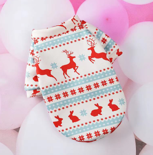 Cartoon Christmas Dog Clothes and Pet Supplies